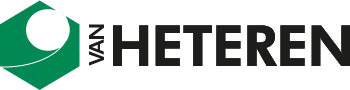 Van Heteren logo with green hexagon symbol and black text