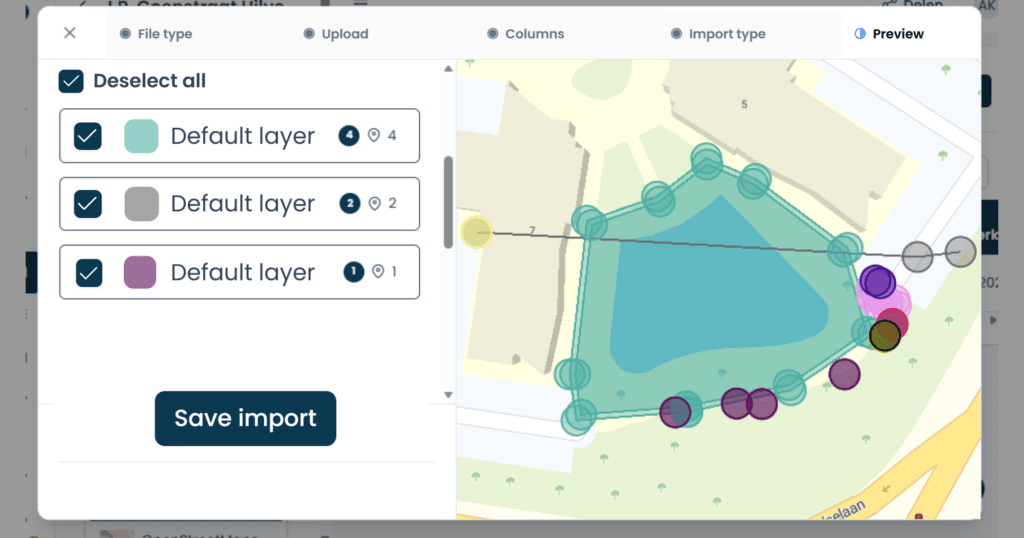 Werken met lagen in een UNI-Cloud-project